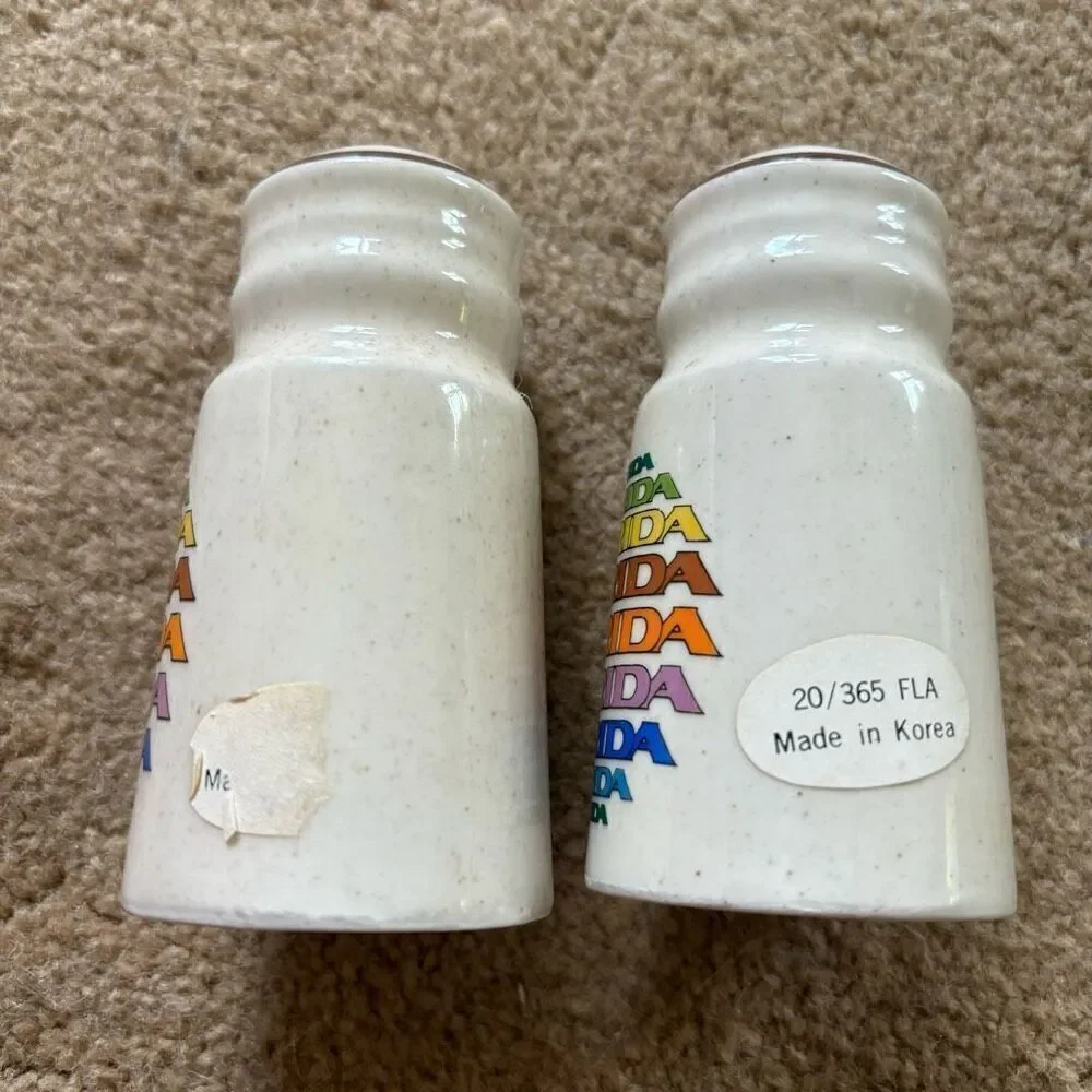 Florida Vintage 1980’s Ceramic Salt & Pepper Shakers
